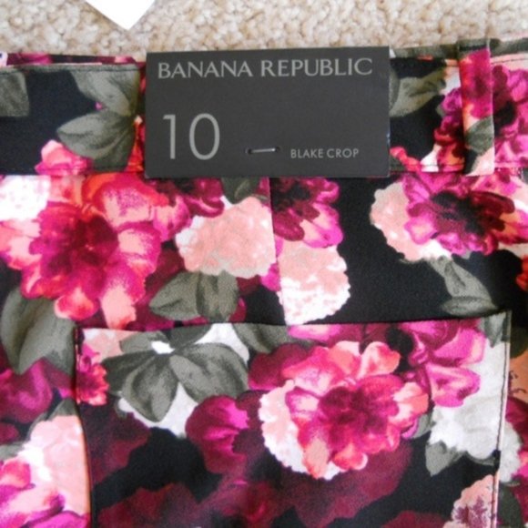 Banana Republic Blake Crop Floral Pants size 2 - Picture 6 of 6